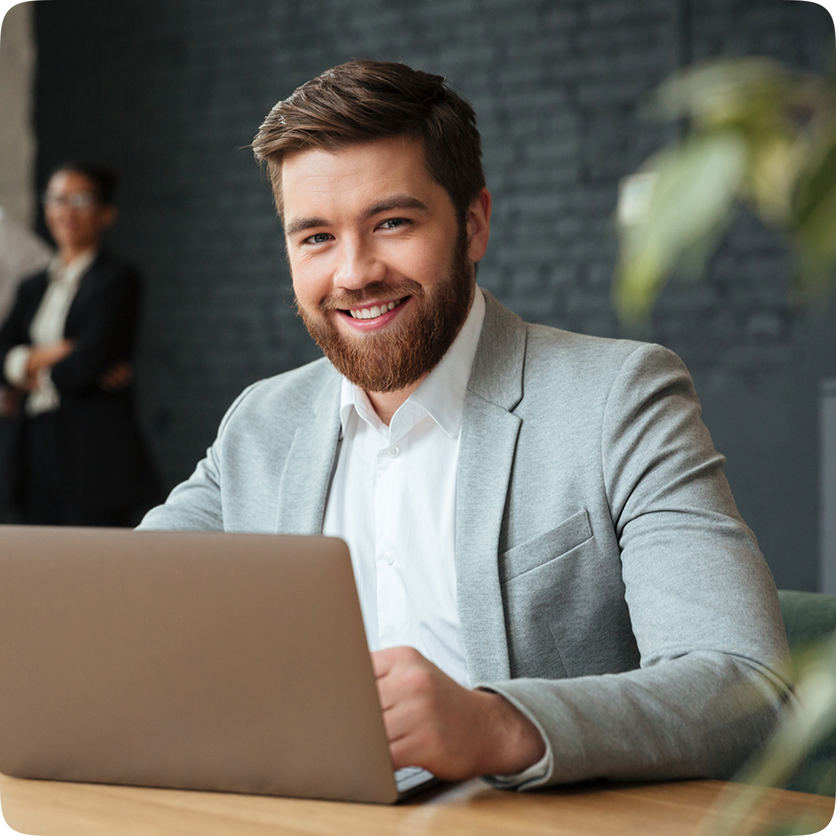 Financial adviser reviewing client documents